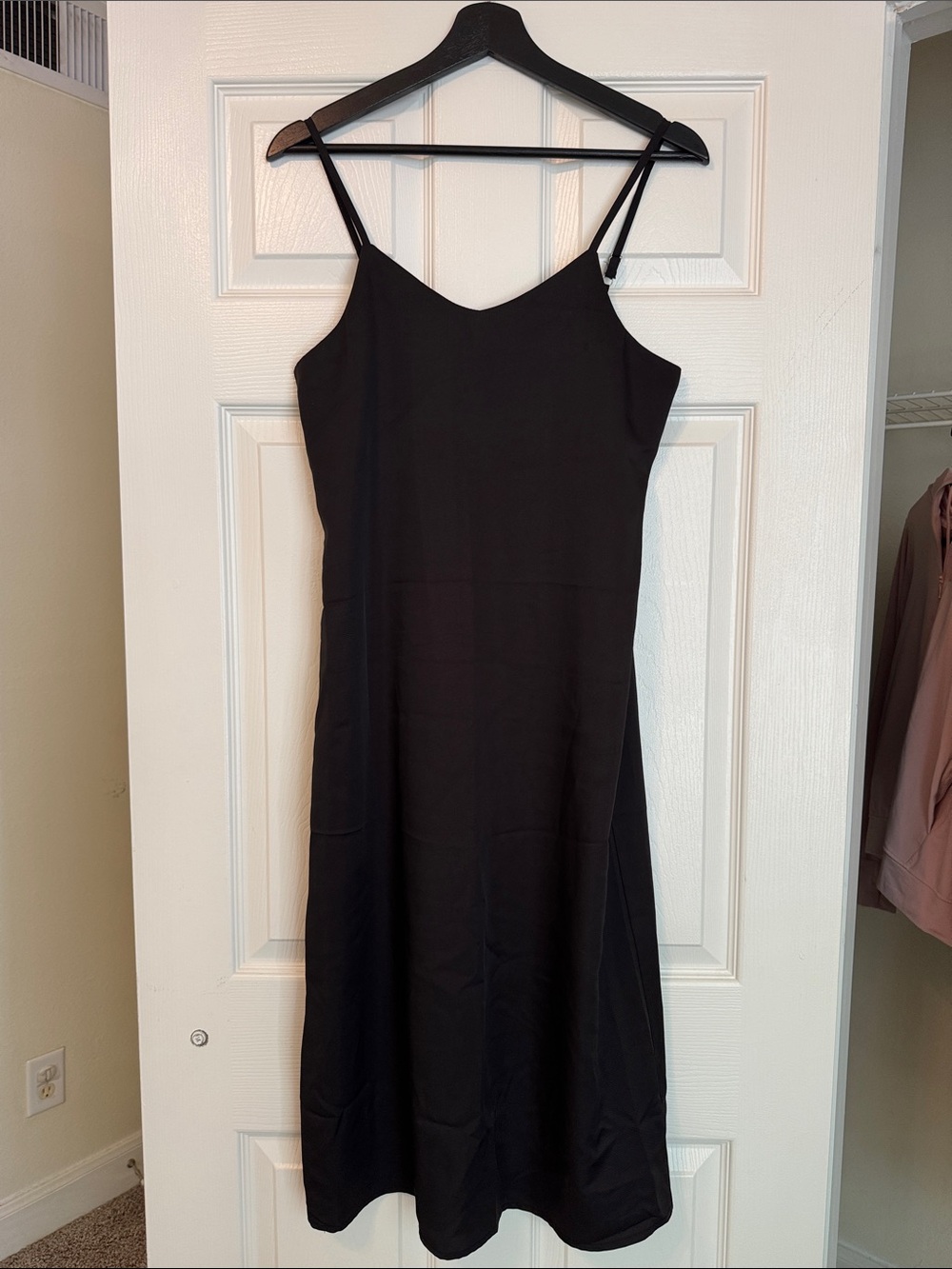 Black Spaghetti Strap Slip Dress